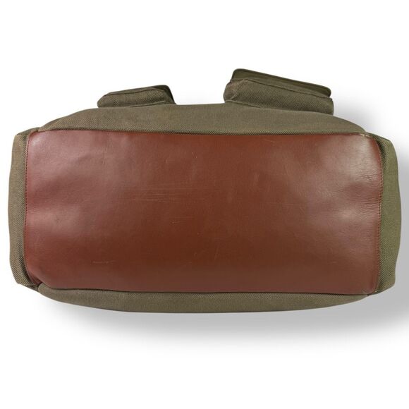 Levenger Vintage 90s Adventurer Brief Heavy Duty Canvas Leather Travel Bag 20” - Picture 8 of 16